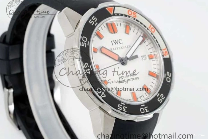 MIROTIME 0120 Aquatimer Automatic SS RSF 1:1 Best Edition White Orange Dial on Black Rubber Strap A Supportive 7069